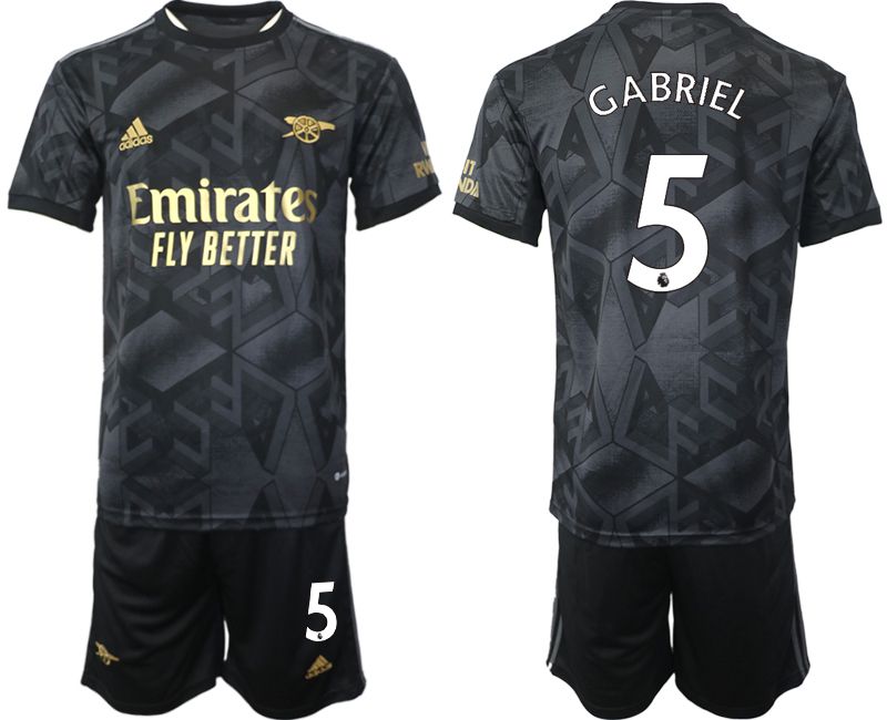 Men 2022-2023 Club Arsenal away black #5 Soccer Jersey->arsenal jersey->Soccer Club Jersey